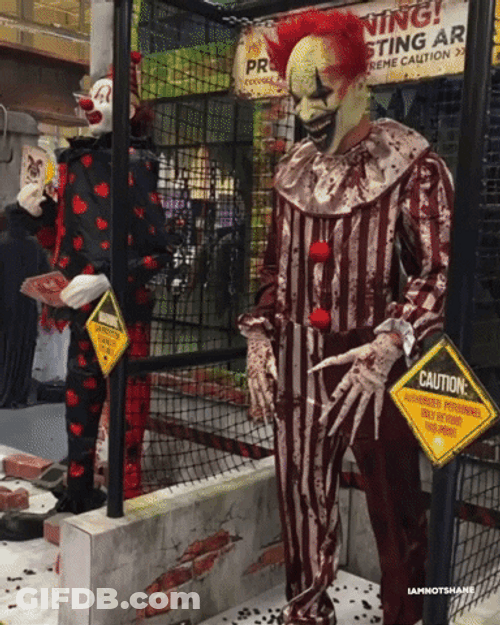 Scary Halloween Clown Dancing GIF