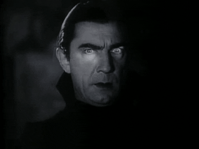 Scary Halloween Count Dracula Stare GIF