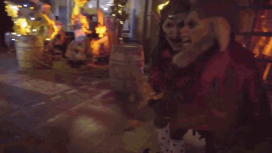 Scary Halloween Demon Costume GIF