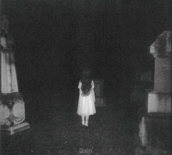 Scary Halloween Ghost Child Glitch GIF