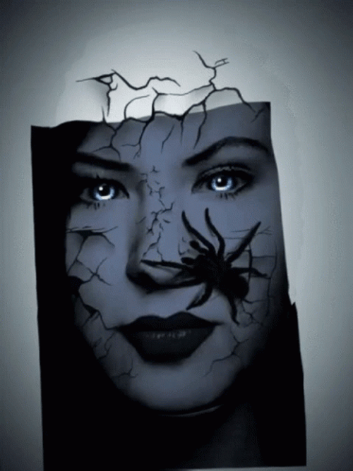 Scary Halloween Screamer Lady GIF