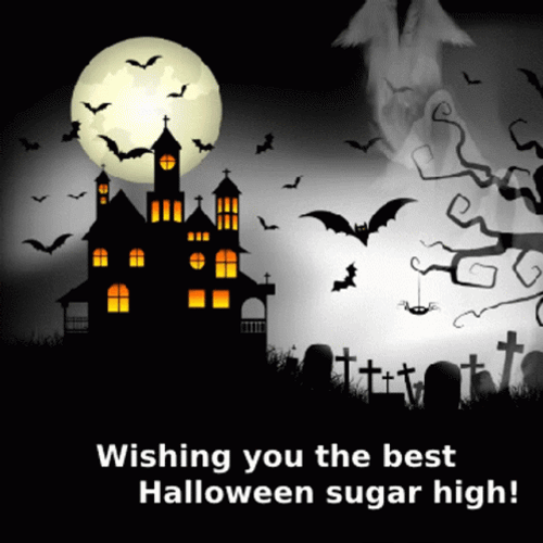 Scary Halloween Spooky Greeting GIF
