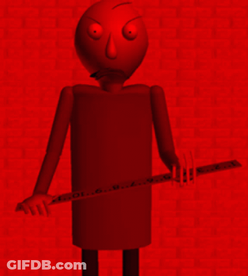 Scary Look Baldi GIF
