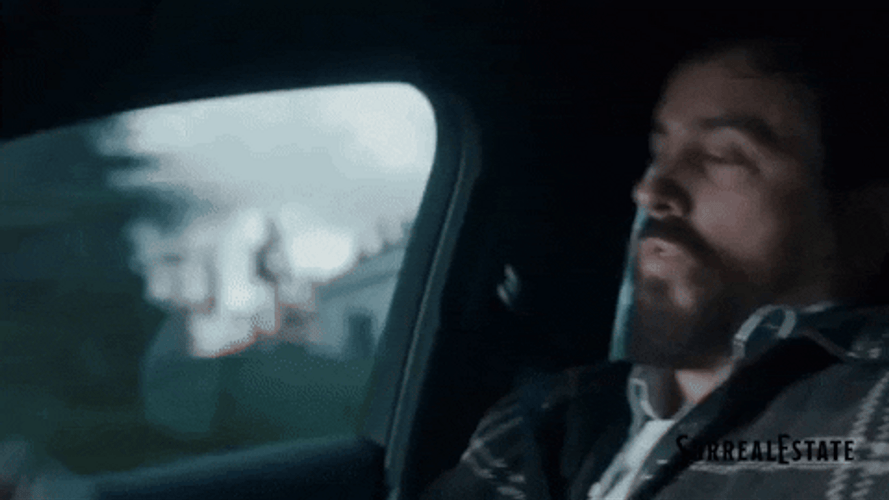 Scary Man Driving Crazy GIF
