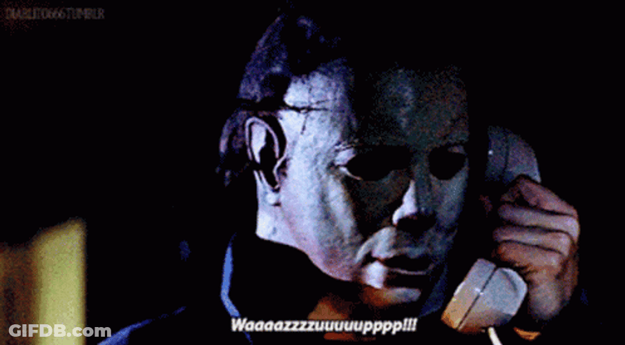 Scary Movie Villain Saying Wazzup GIF