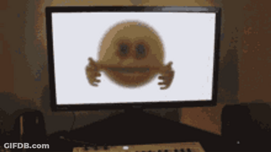Scary Pop Up Emoji LED Screen GIF