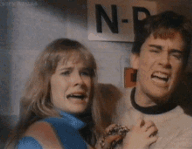 Scary Pop Up Monster Attacks Movie Couple GIF