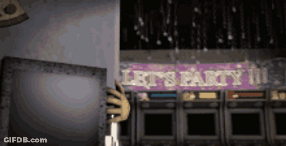 Scary Pop Up Smiling Stalker Bunny GIF