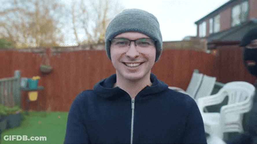 Scary Robber Sneaking From Behind GIF
