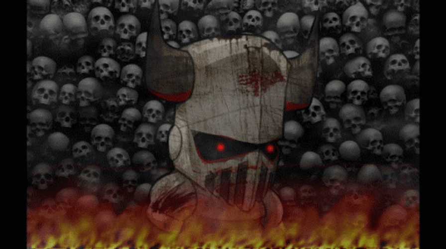 Scary Skull Castle Crasher Boss GIF