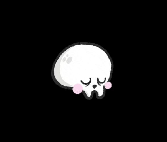 Scary Skull Cute Blinking GIF