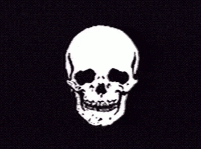 Scary Skull Glitching GIF