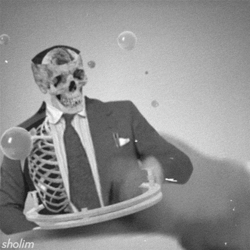 Scary Skull In Formal Attire GIF