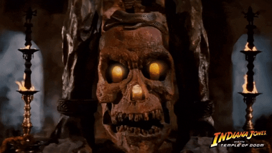 Scary Skull In Indiana Jones GIF