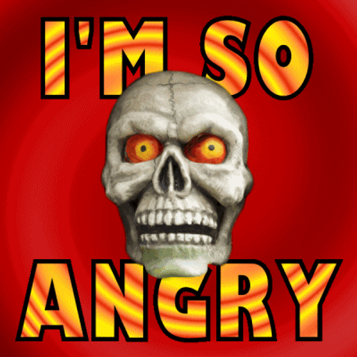 Scary Skull So Angry GIF