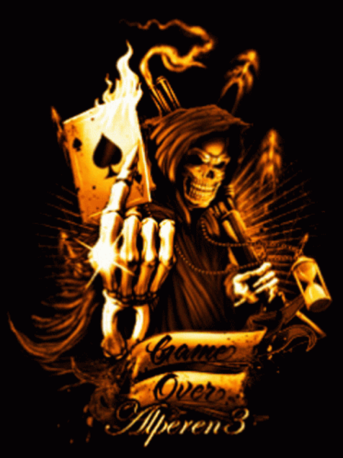 Scary Skull Sparkly Grim Reaper GIF