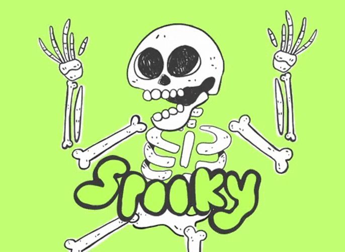 Scary Skull Spooky Vibing GIF