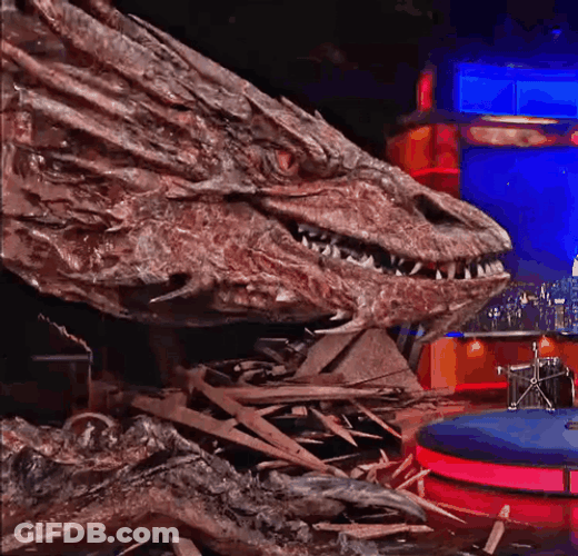 Scary Smaug Tongue Out GIF