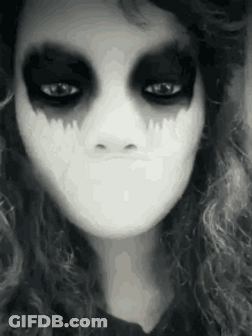 Scary Surprise Black And White Ghost Filter GIF