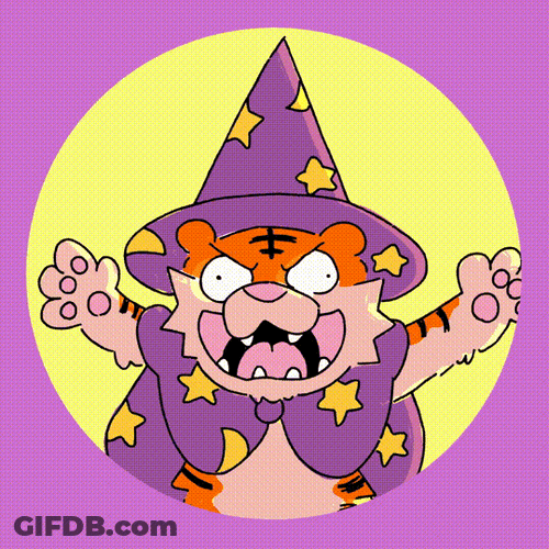 Scary Tiger Wizard GIF