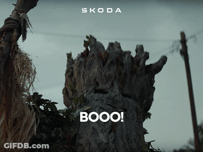 Scary Tree Booo GIF