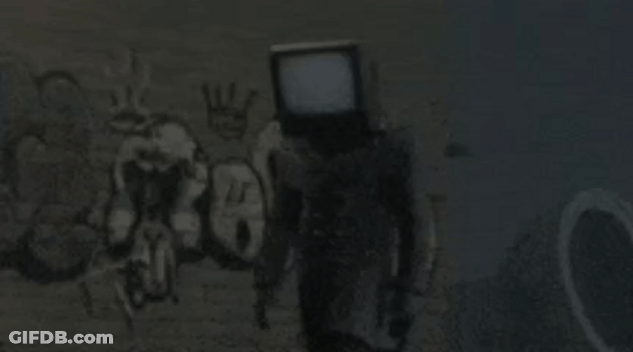 Scary Tv Man Walking Sideways Skibidi Toilet GIF
