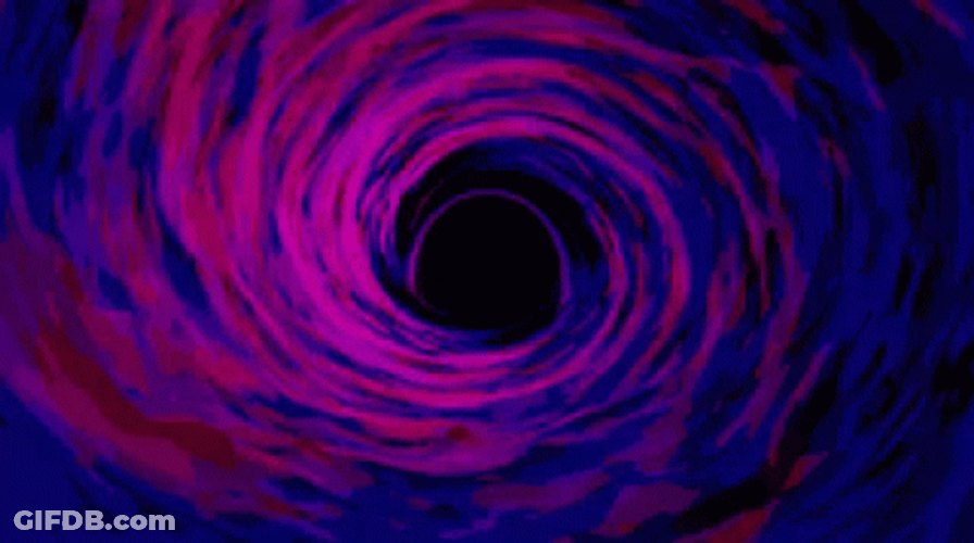 Scary Violet Vortex With Black Center GIF