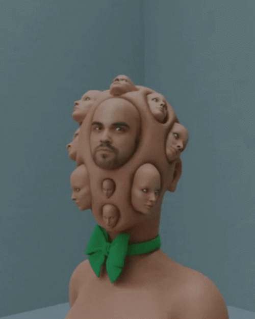 Scary Weird Human Face GIF