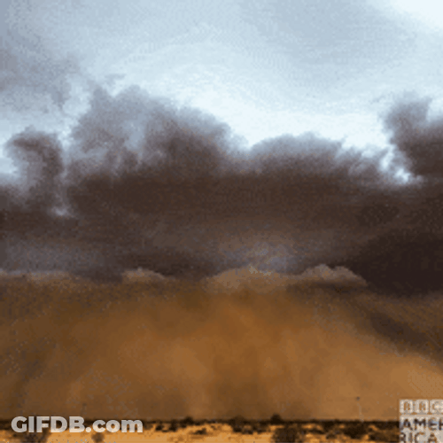 Scary Wind Carries Sand GIF