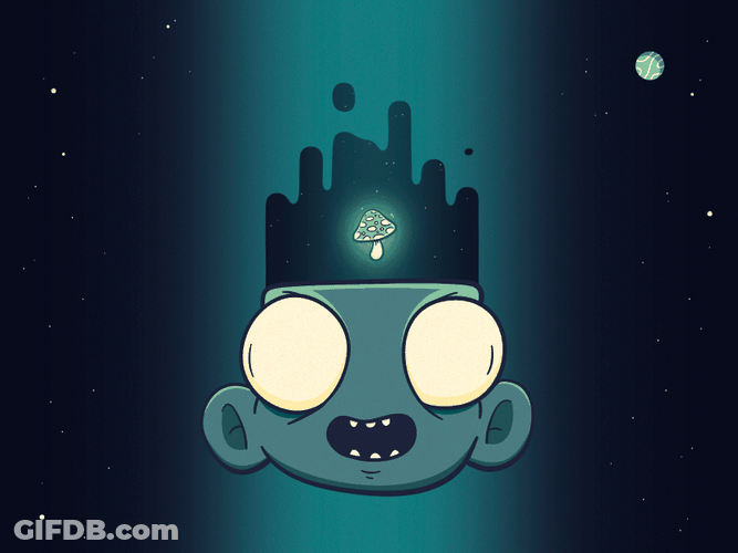 Scary Zombie Cartoon Mindblown GIF