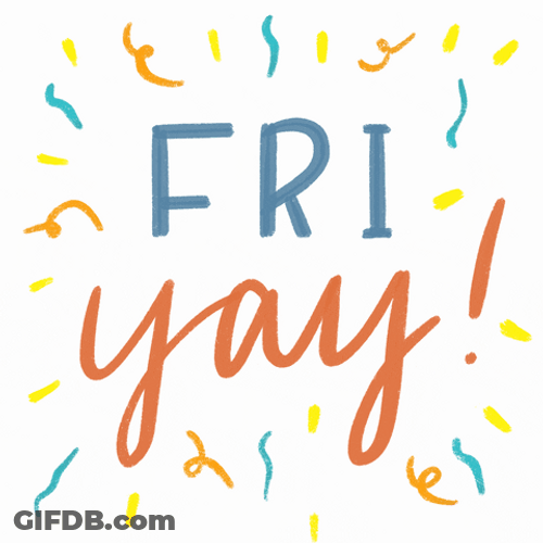 Scattered Confetti Friday Vibes GIF