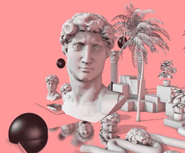 Scattering Clemente Sculpture GIF