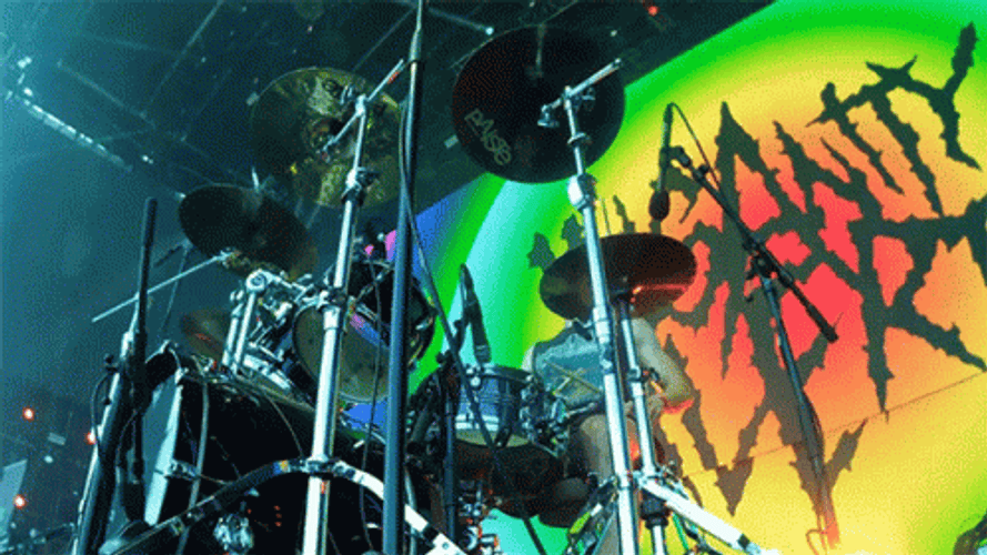 Scene In The Dark Boy Playing Rim Shot GIF
