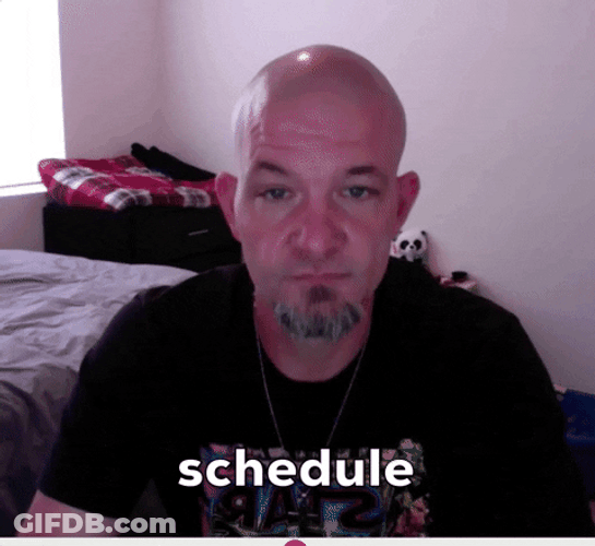 Schedule Man Doing Sing Language GIF