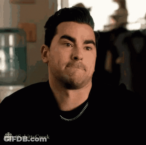 Schitt's Creek Dan Levy Eye Roll GIF