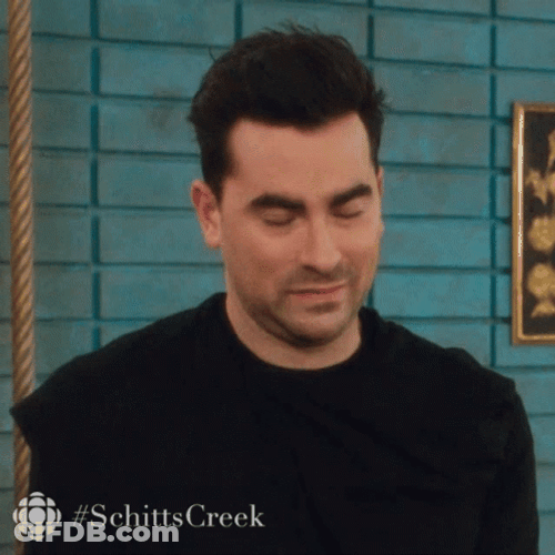 Schitt's Creek Dan Levy Stress Expression GIF