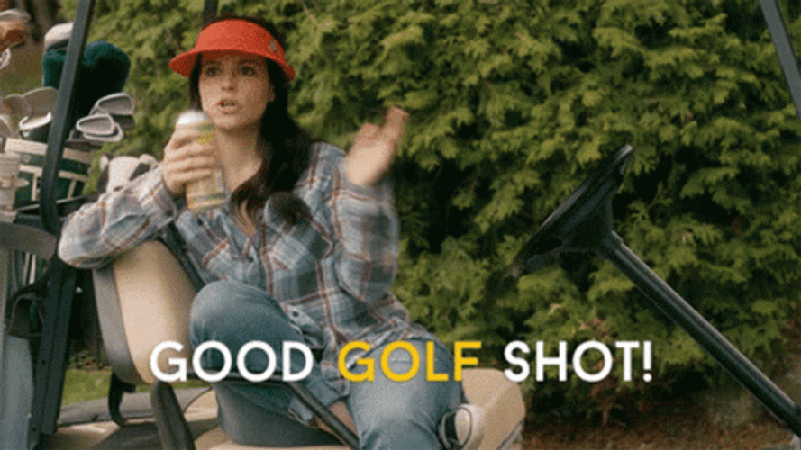 Schitt's Creek Good Golf Shot GIF