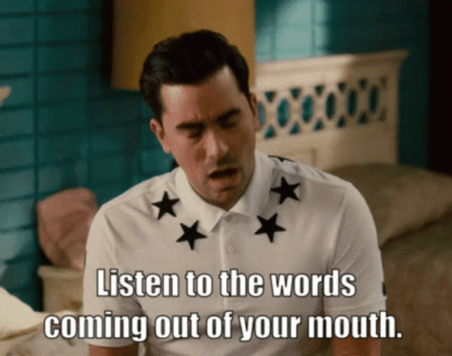 Schitt's Creek Listen To The Words GIF