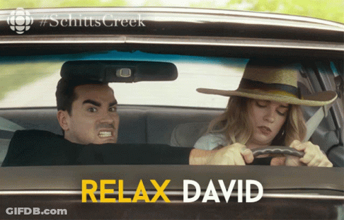 Schitt's Creek Man And Woman Driving GIF