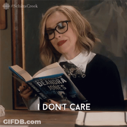 Schitt's Creek Moira Rose Dont Care GIF