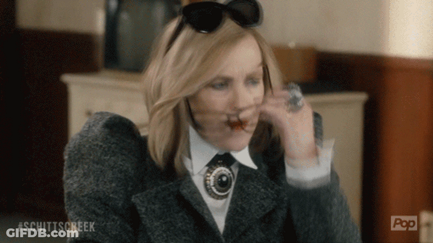 Schitt's Creek Moira Rose It Begins Again GIF