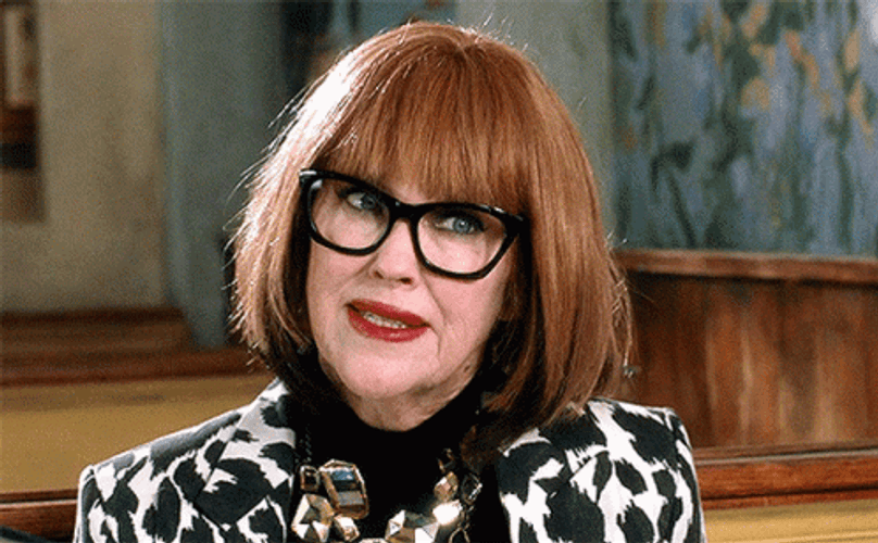 Schitt's Creek Moira Rose Relieved Face GIF