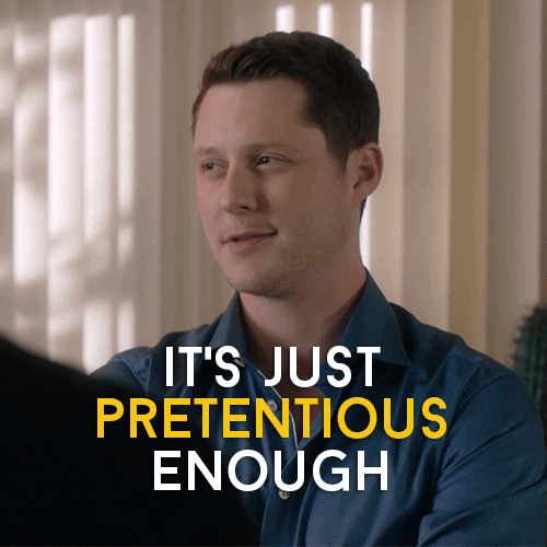 Schitt's Creek Patrick Brewer Pretentious GIF