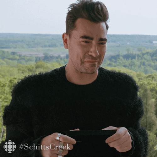 Schitts Creek Dan Levy Happy Crying GIF