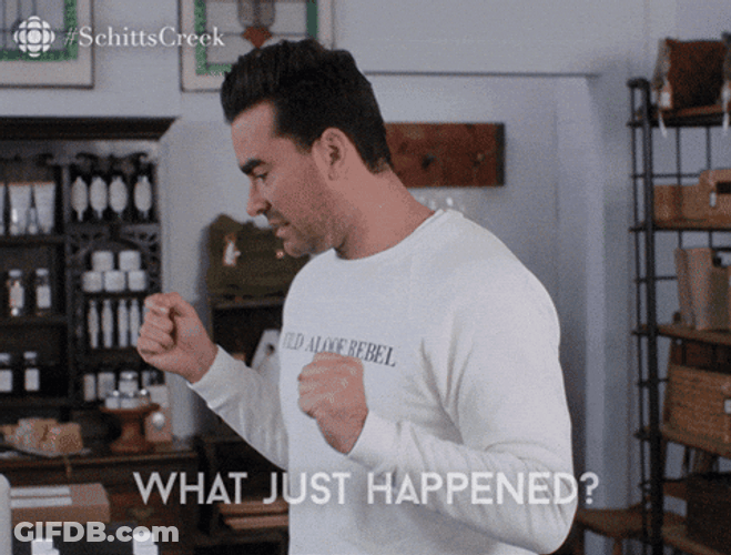Schitts Creek David Rose What Just Happened GIF