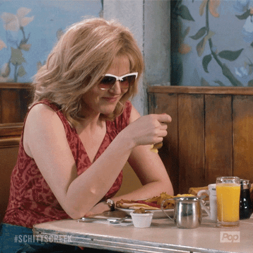 Schitts Creek Jocelyn Having Not So Funny Monday GIF