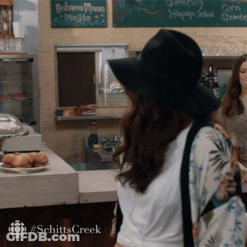 Schitts Creek Mood Change Happy Then Sad GIF