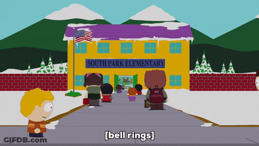 School Bell Ringing South Park GIF