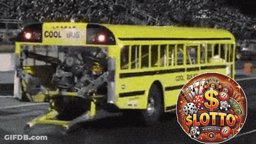 School Bus Next To Slot Machine GIF