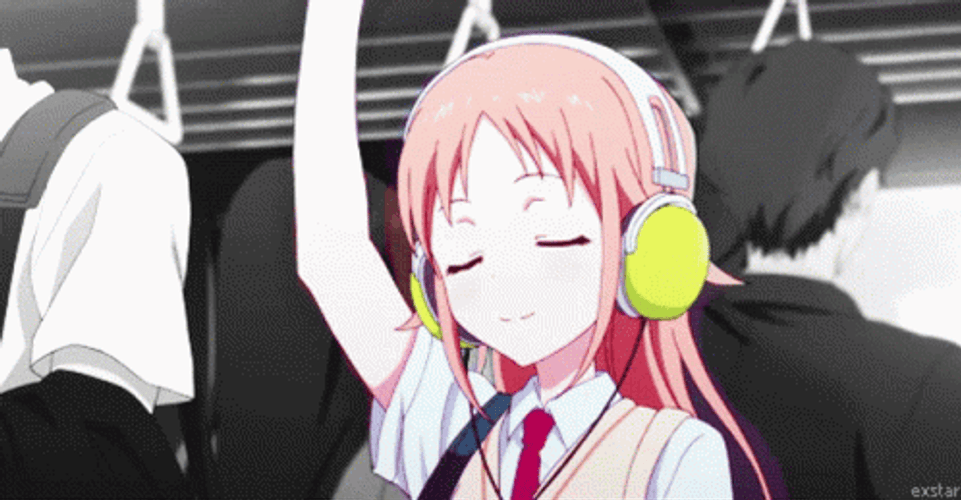 School Bus Train Ride Listening To Music GIF